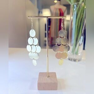 Gold Circles Dangle Earrings